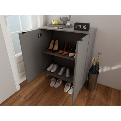 And Modern Kitchen Storage Cabinet, Antique Grey Engineered Wood, 30.85 In Depth, 15.72 Width, 39.88 Height Versatile Cabinet For Cookware Essentials, Deep, Wide, Tall