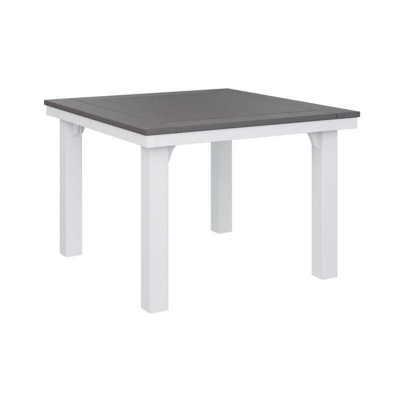 Table de salle à manger carrée Berlin Grey Homestead, Gris fumée