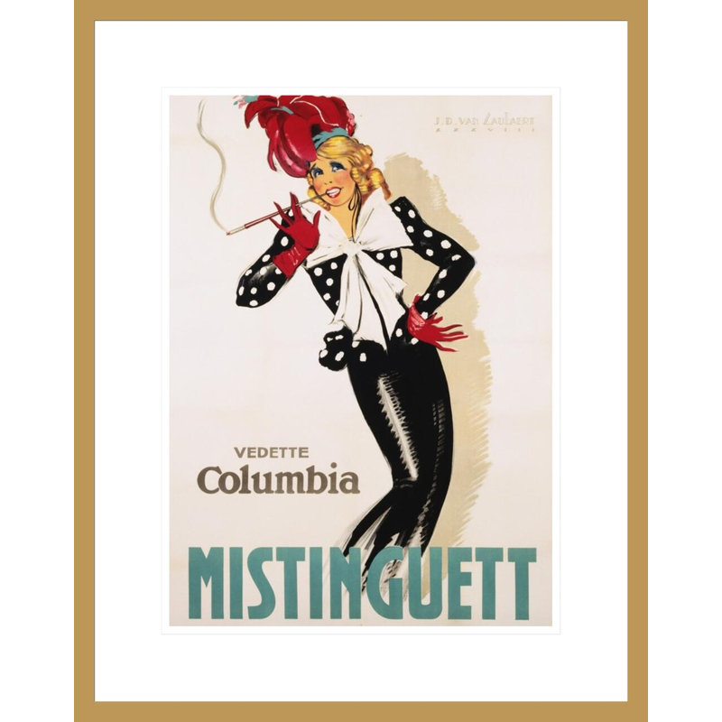 «Vedette Columbia Mistinguett» par Jean Dominique van Caulaert, impression giclée encadrée, H 21,75 po x l 17,29 po