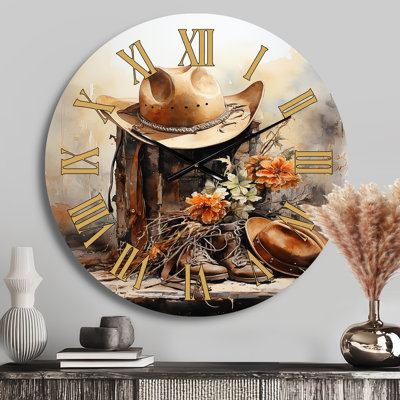 Horloge murale minimalisme Cowboys