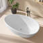 63 po X 38 po Baignoire de trempage autoportante en acrylique blanc mat avec drain en chrome poli-121903786