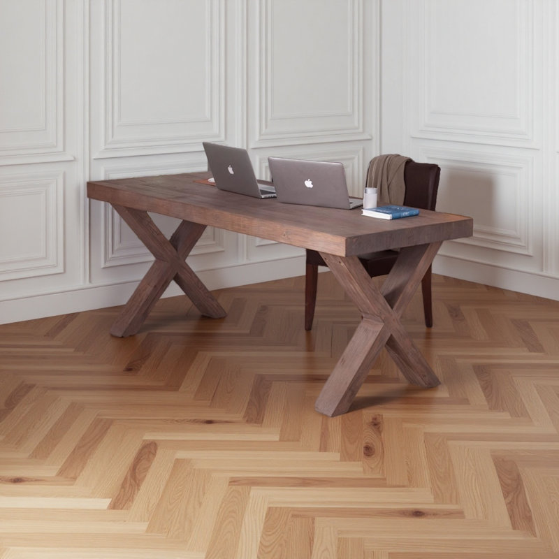 Industrial rustic solid natural pine desk