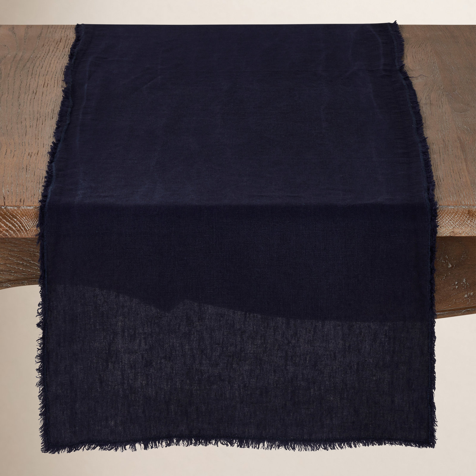 Zadia 72" Linen Table Runner, Midnight Blue