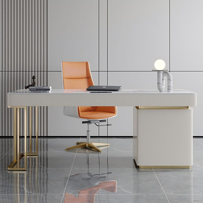 Bureau moderne et simple avec tiroirs, H 29,53 po x l 55,12 po x P 27,56 po