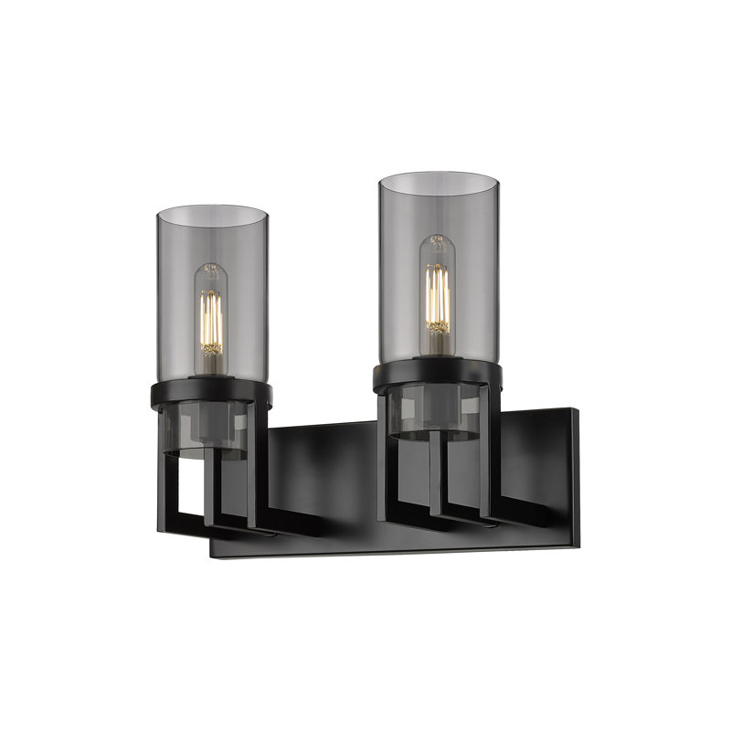 Éclairage pour meuble-lavabo mural 8 po Utopia, Blanc, Noir mat