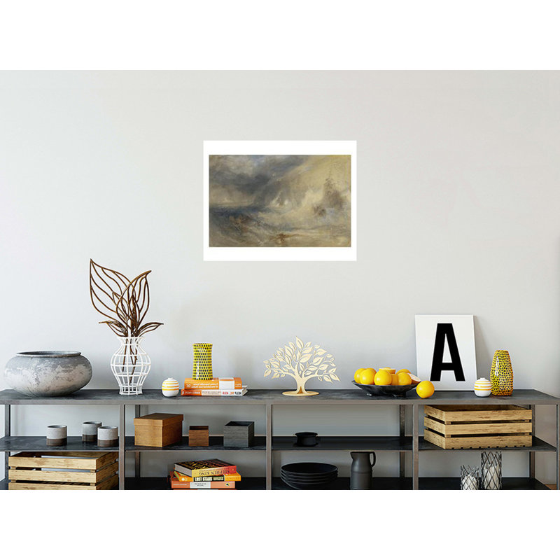«Long Ship's Lighthouse Land's End» par Joseph Mallord William Turner - Estampe numérique, H 22 po x l 28 po