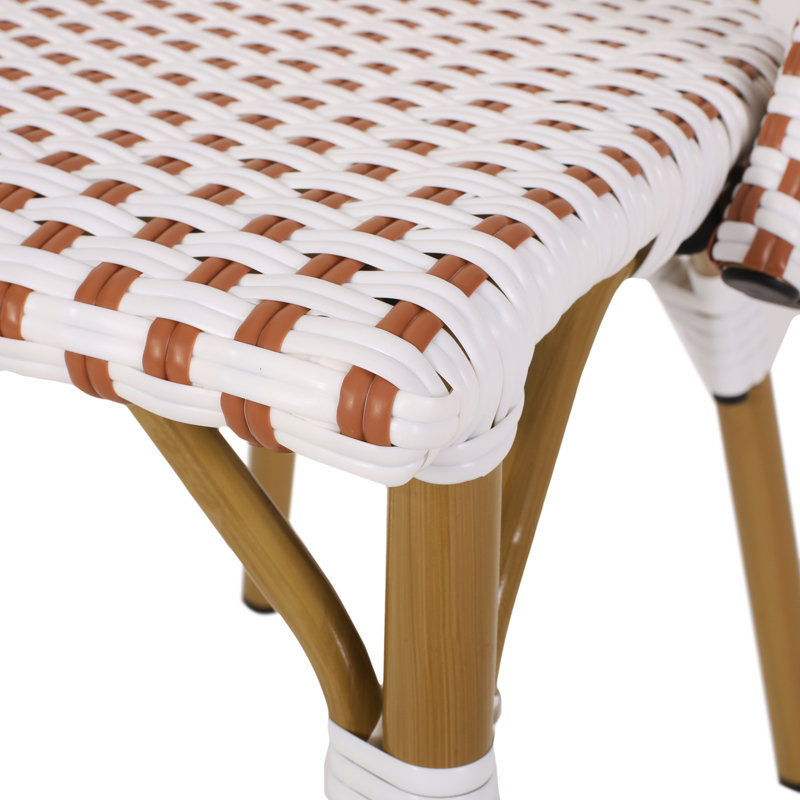 Chaises d'extérieur en polyuréthane et aluminium pour l'extérieur, ensemble de 2