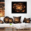 Coussin lombaire floral fractal scintillant