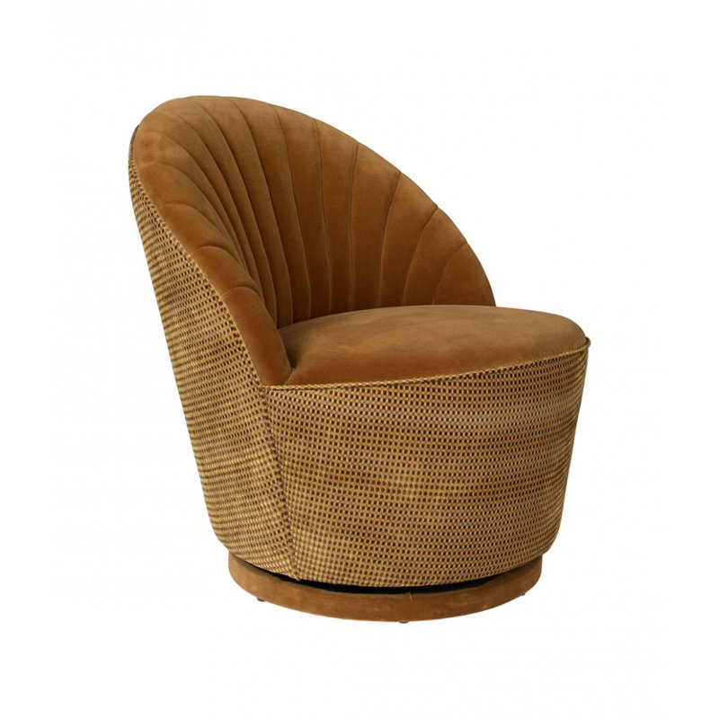 Chaise d'appoint Madison Scallop, Mélange de polyester jaune