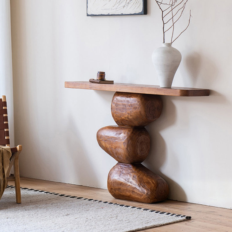 Console Mid-Century moderne en bois de noyer massif, 47.24, Noyer