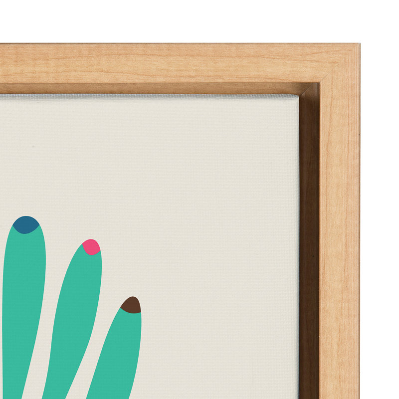 Girafe Love par Rachel Lee 3 Birdies Studio, reproduction d'art sur toile encadrée, H 18 po x l 24 po, Naturel