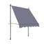 Auvent de porte de patio protégé - Parasol de 118 po avec couvercle et ensemble de hauteur réglable