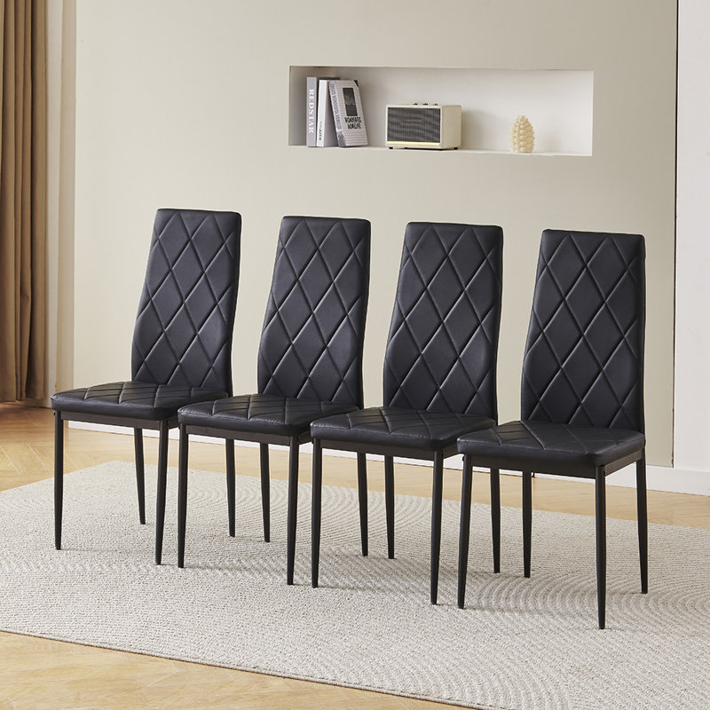Dining Set, Black Leather Chairs#4