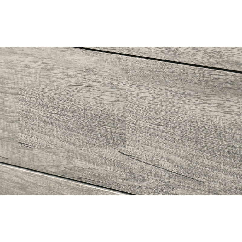 Lit plateforme robuste rustique, Double, gris