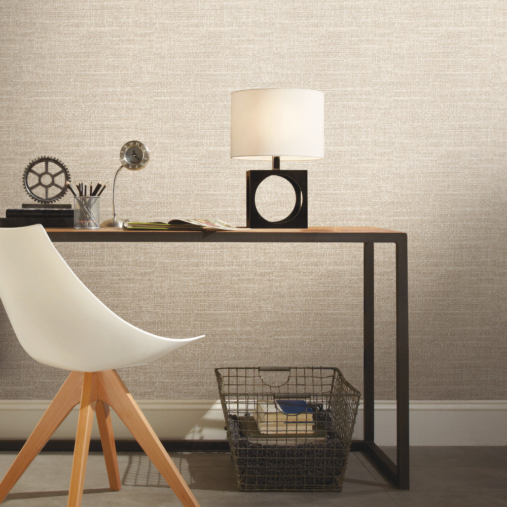 Hayley Tweed Self-Adhesive Wallpaper Roll, Brown