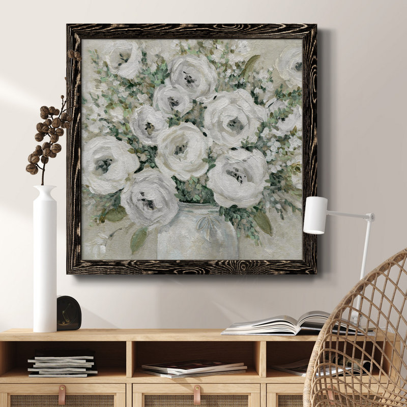 Cottage Charmer II - peinture sur toile encadrée, H 35,5 po x l 35,5 po x P 1,5 po, Cadre noir