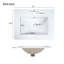 Armoire de meuble-lavabo 24 po avec lavabo en céramique, 2 tiroirs, 1 porte-118003266