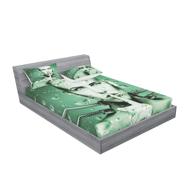 Microfiber Sheet Set, Queen Sheet Set with Fitted Sheet