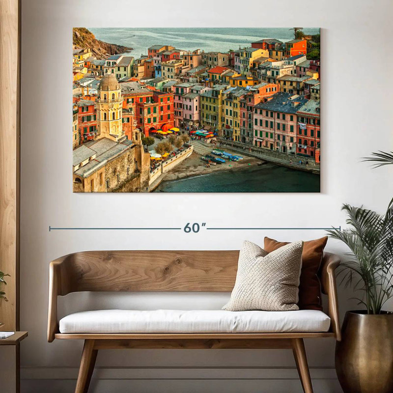 Lilie Vernazza dans les Cinque Terre, Italie, H 34 po x l 51 po