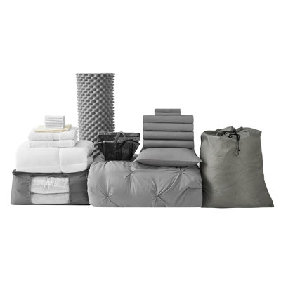  14 Piece Ultimate College Freshman Dorm Bedding Bundle