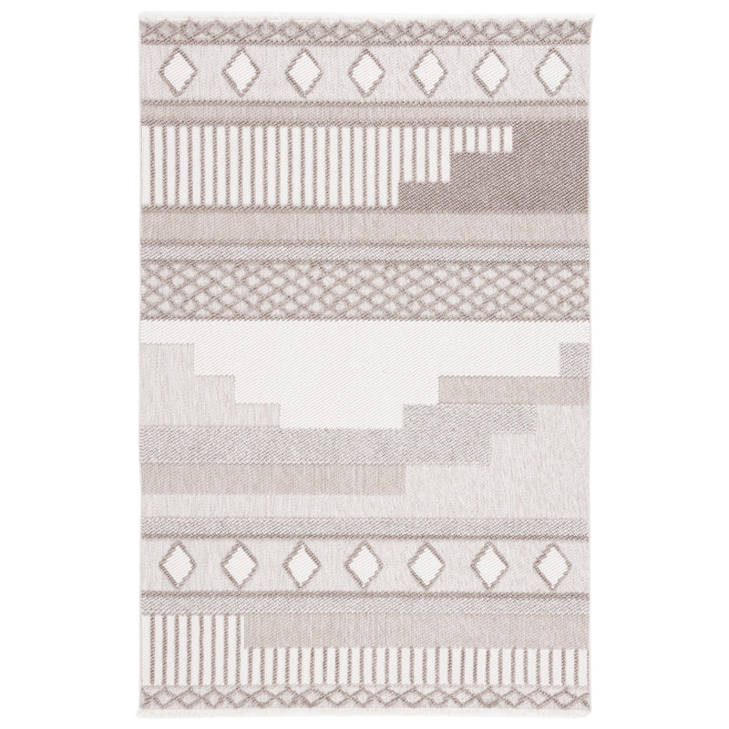 Lotus Geometric Indoor/Outdoor Rug, Rectangle 5'3" x 7'6"