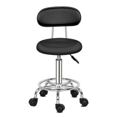 Codnor Backed Adjustable Height Ergonomic Lab Stool with Wheels