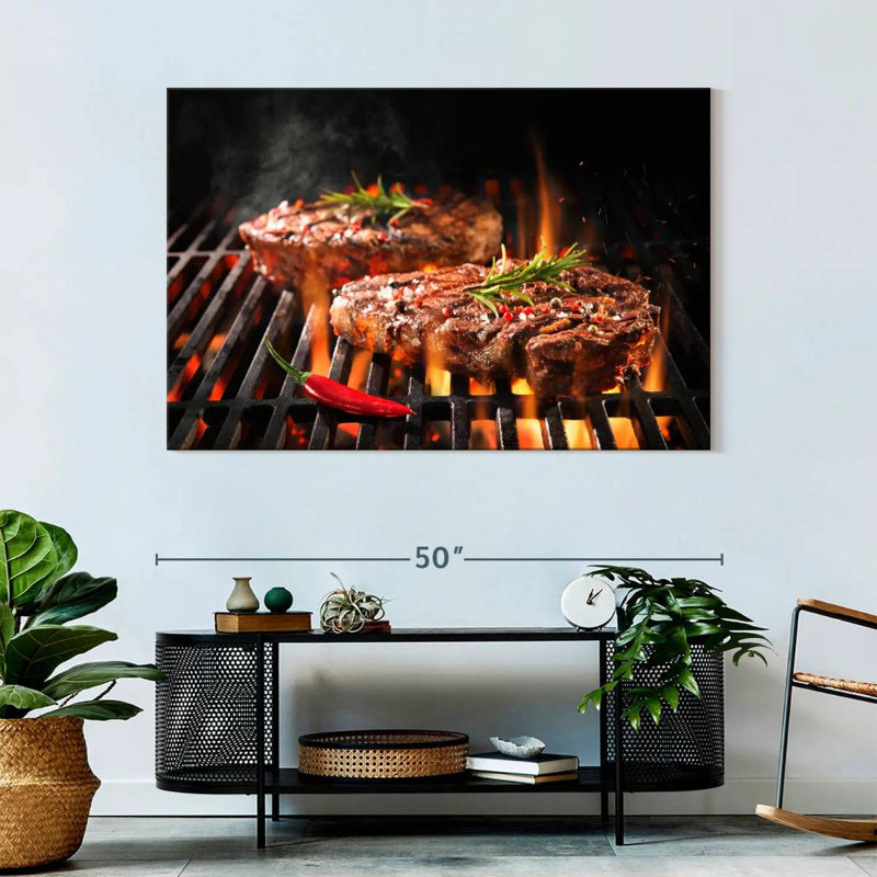 Yarlin Sizzling Beef Steaks, 32" H x 48" W
