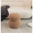 Round Upholstered Broadcloth Pleat Ottoman-306982647