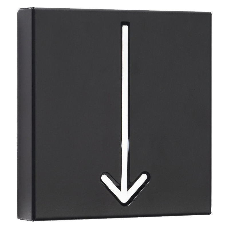 Wall Wall Hook, Black powder-coated/Chrome