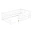 Lit de plancher simple - bois blanc pour les jumeaux, espace de lecture