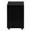 Contenant à dossier roulant noir stratifié, idéal pour l'armoire de rangement d'organisation de bureau, efficacité de finition