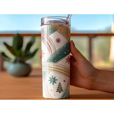 Choose Handmade Tumblers 591 mL Vacuum Insulated Stainless Steel (18/8) Travel Tumbler with Straw