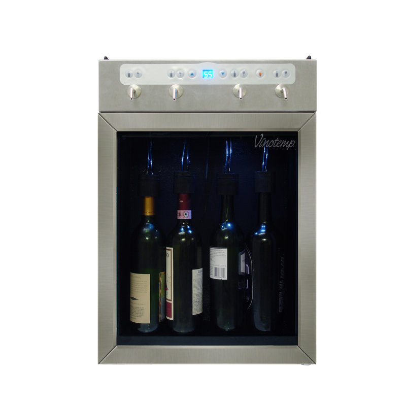 Vinotemp Wine Dispenser with Push Button Controls, Stainless Steel