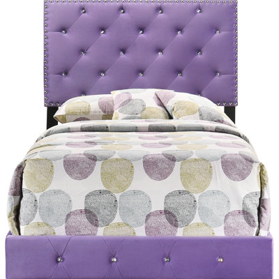 Charming Purple Twin Bed For Stylish Spaces, Bed Frame