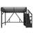 Twin XL Loft Bed with Storage Stairs, Shelves and Built-in Wardrobe, Metal Loft Bed Frame with USB Ports and LED Lights, Noise-reduced Design, Black-137715114-137715108