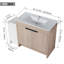 De meuble-lavabo autoportant en céramique - lavabo en céramique et armoire de rangement avec système de porte à fermeture en douceur