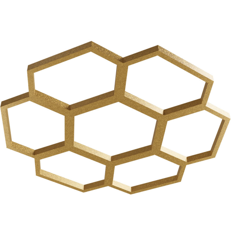 36"OD x 15 3/8"ID x 1"P Florin Architectural Grade PVC Pierced Ceiling Medallion, Gold, 36" H x 36" W x 1" D, Gold