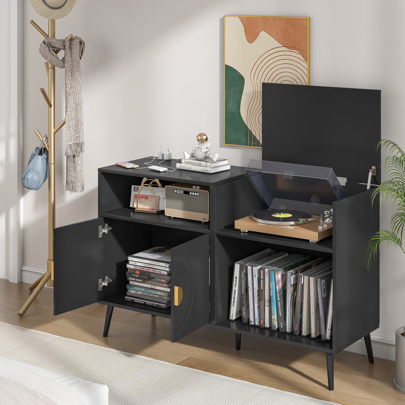 Grande armoire audio, Noir / or