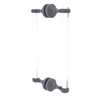 Pacific Grove Collection 12 Inch Back To Back Shower Door Pull With Twisted Accents