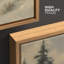 «Snowy Forest Path with Evergreen Trees Winter Landscape», reproduction d'art sur toile encadrée dans la chambre principale-338865716-338865717