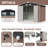 8'x 6' Outdoor Metal Storage Shed with Base-124834299