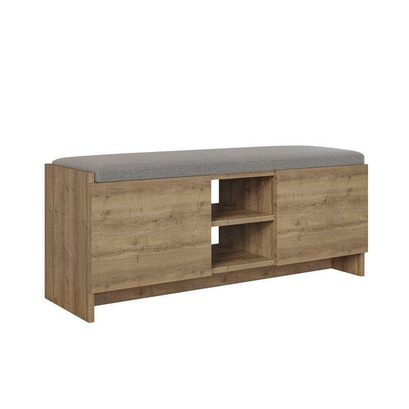 Ousley 8 Pair Shoe Storage Cabinet, Matte Oak