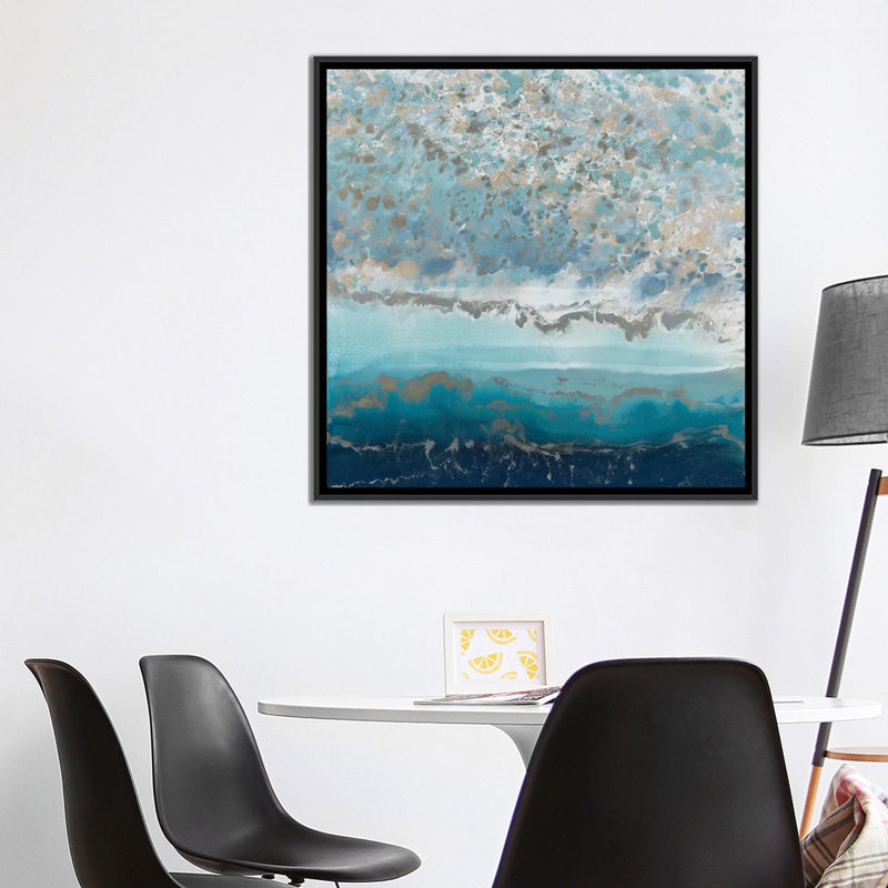 " The Keys II " by Blakely Bering, 18" H x 18" W x 1.5" D, Black Framed Canvas