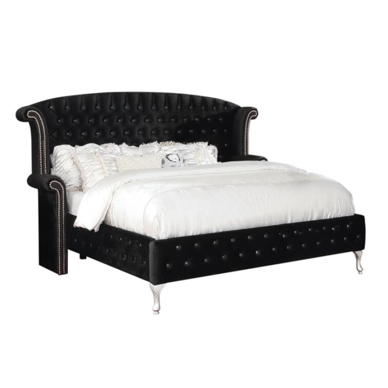 Rosdorf Park Malin Upholstered Wingback Bed | Wayfair