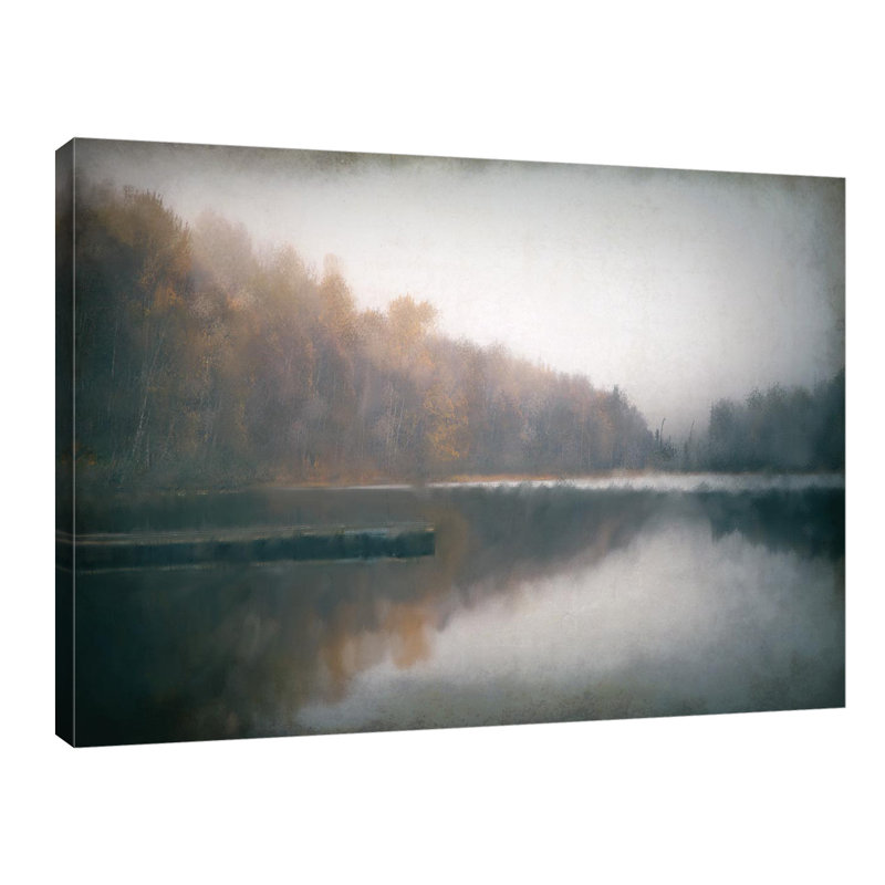 Reproduction de photo sur toile tendue, "cloudy lake" par kimberly allen, H 15 po x l 20 po x P 1,5 po