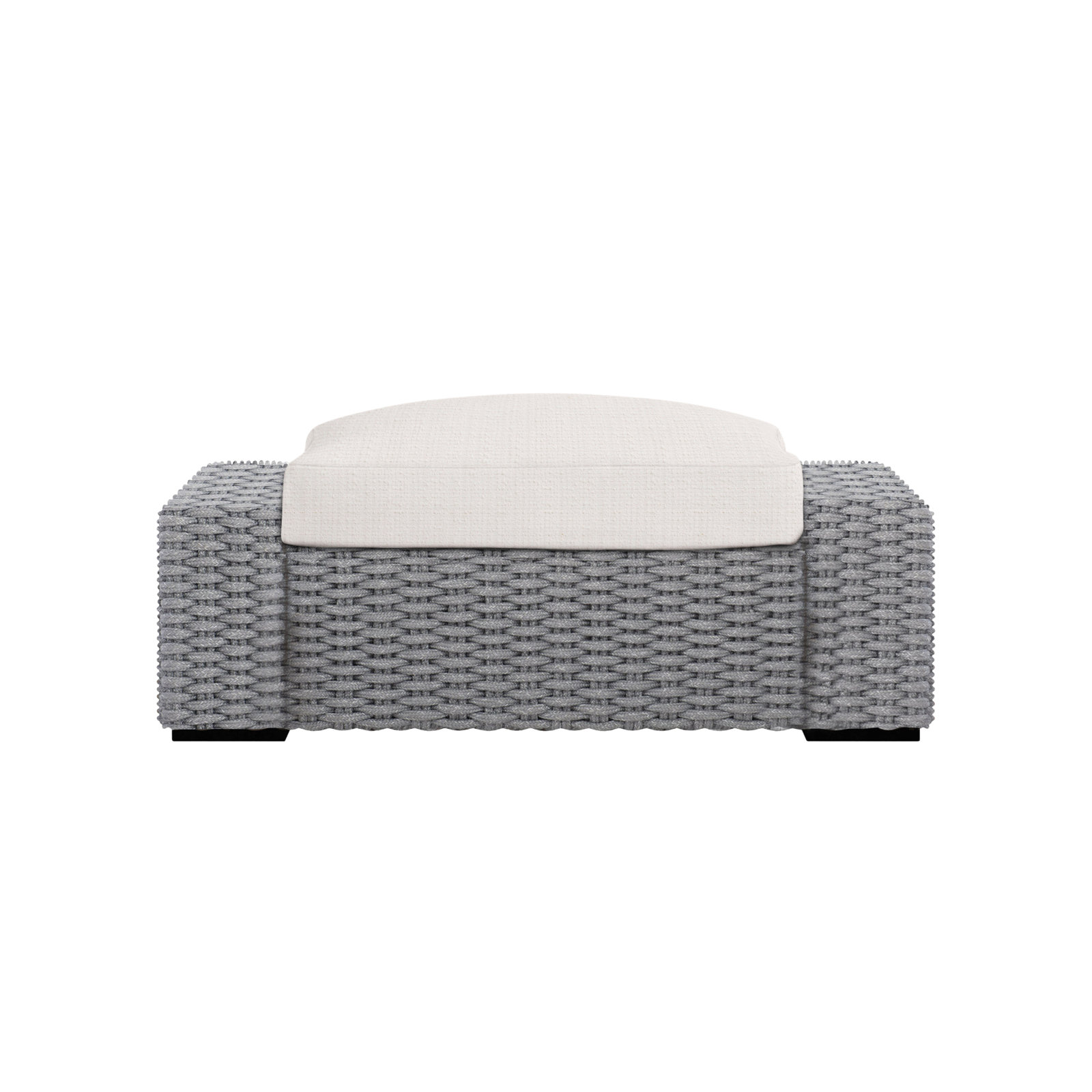 Bernhardt Capri Patio Ottoman, White Sunbrella 6063-000