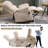 23" Seat Width And High Back Large Size Chenille Power Lift Recliner Chair With 8-Point Vibration Massage And Lumbar Heating-1860750843