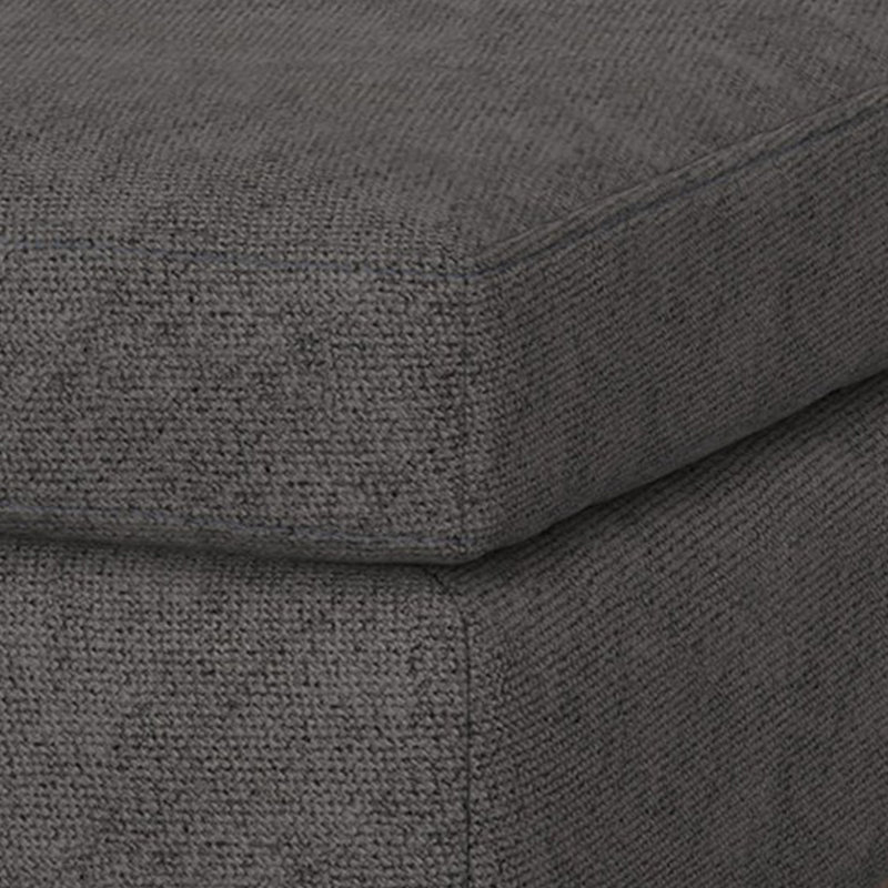 Repose-pieds Jeni, blocs de coin Modern 39 po, bois massif, polyester, Gris