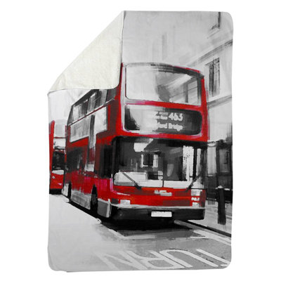 Red Bus Londoner Blanket