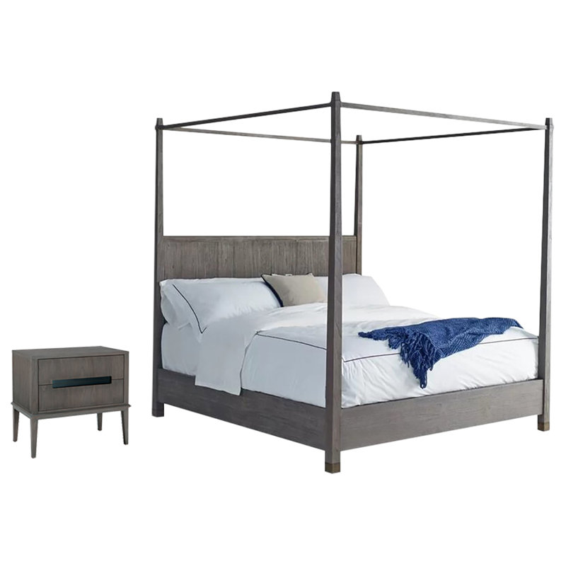 Palmer Canopy 3 Piece Bedroom Set, Queen, Mink